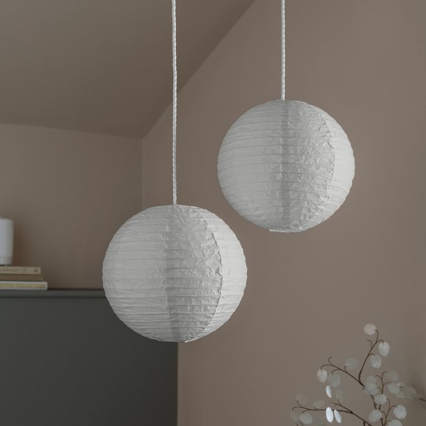 Home Essentials grey paper lampshade 30cm, imported from the UK