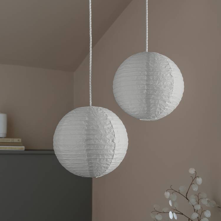 Home Essentials grey paper lampshade 30cm, imported from the UK