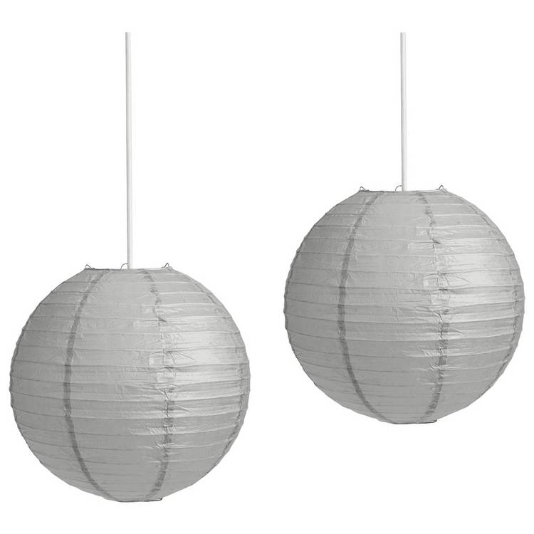 Home Essentials grey paper lampshade 30cm, imported from the UK