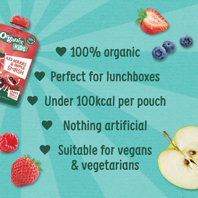 Organix KIDS Red Berries & Apple Smash Pouch    100g GOODS M&S   