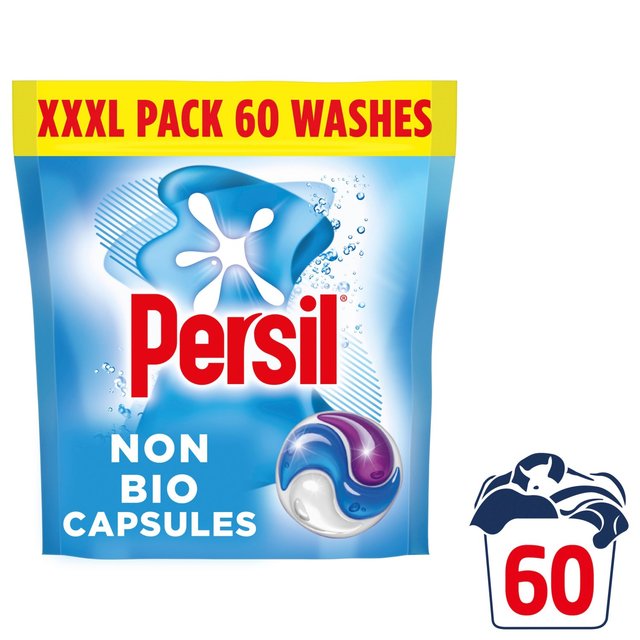 Persil Non Bio 3 in 1 Laundry Washing Detergent Capsules 60 Washes   60 per pack