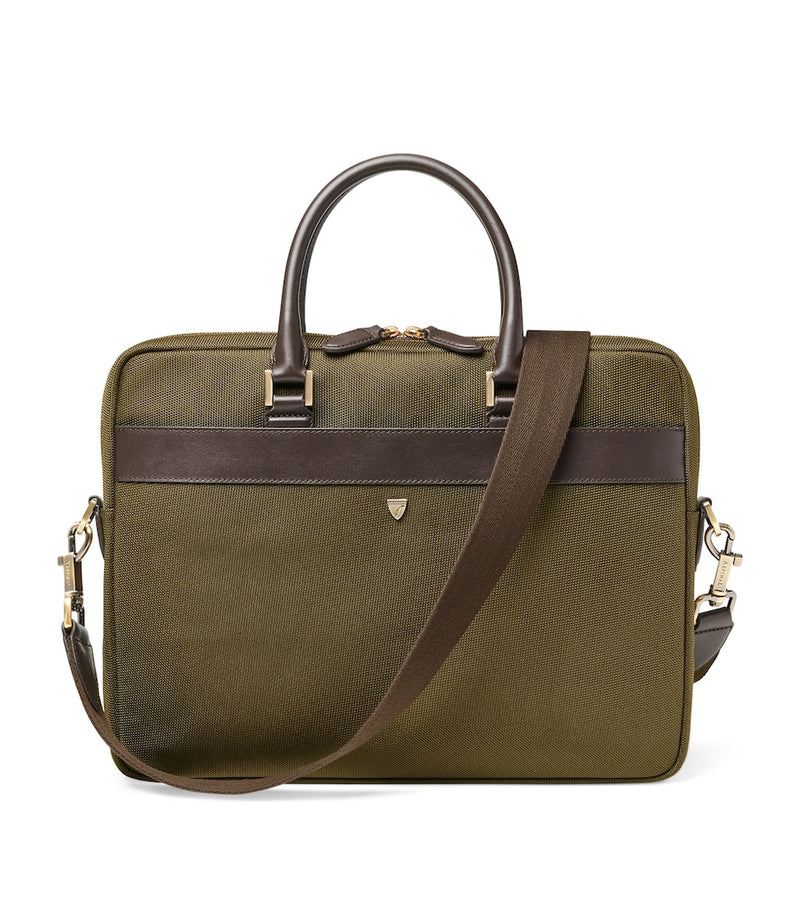 Aspinal of London nylon slim briefcase for laptop, UK version