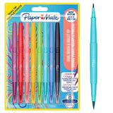 Paper Mate Flair 0.7mm Dual Brush Felt Tip Pens   8 per pack GOODS M&S   