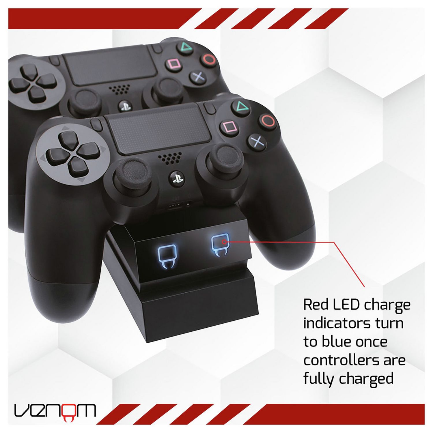 Venom Twin Docking Station for PS4 black (British brand)