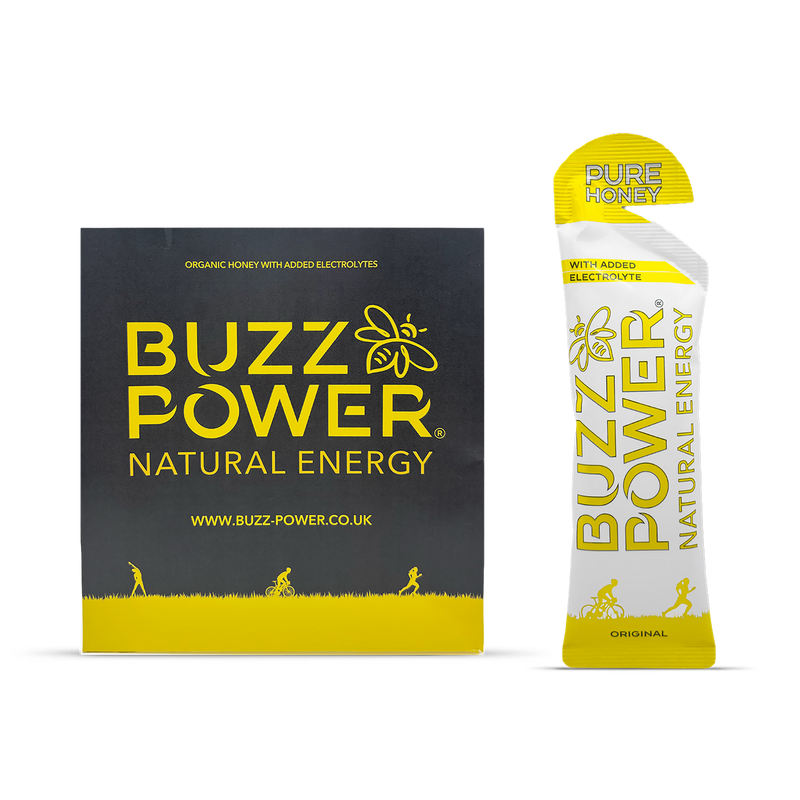 Buzz Power Original organic honey energy gel 24g sachets (British brand)