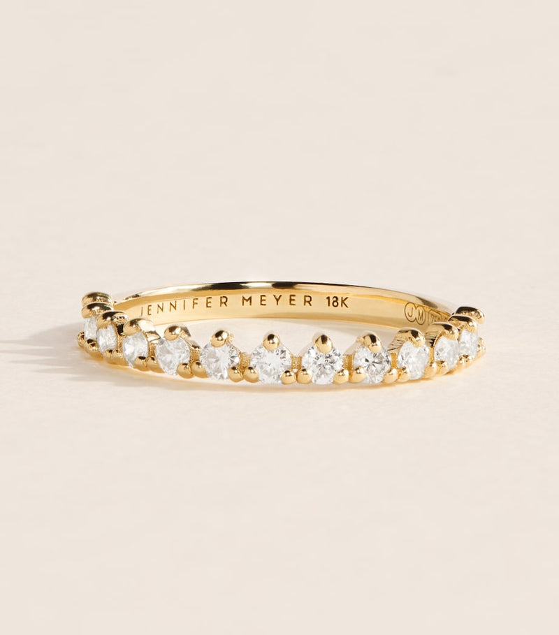 Jennifer Meyer Ring Gelbgold Diamant 3 Krappen, importiert aus Großbritannien