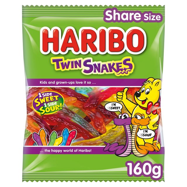 Haribo Twin Snakes Share Bag   160g GOODS M&S   