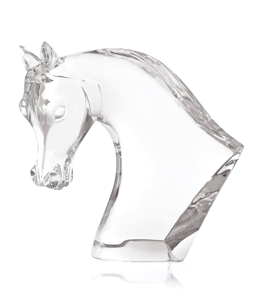 Lalique crystal horse head sculpture 38cm, UK version