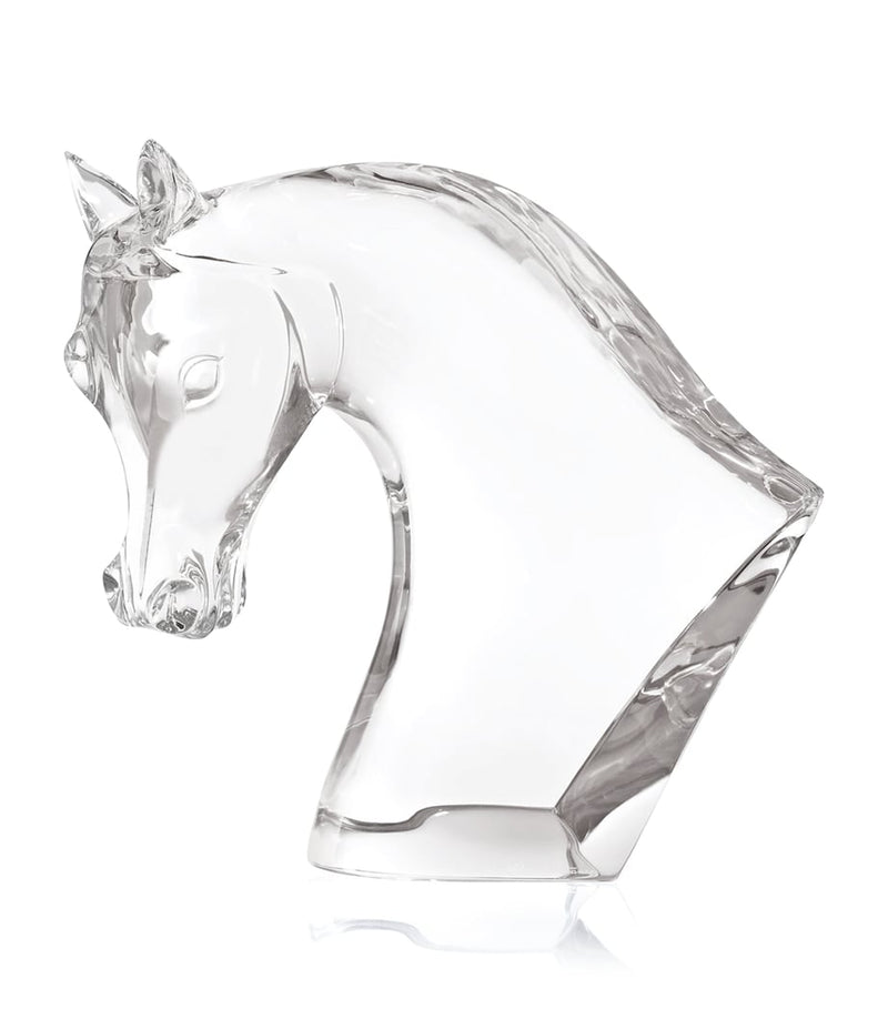 Lalique crystal horse head sculpture 38cm, UK version