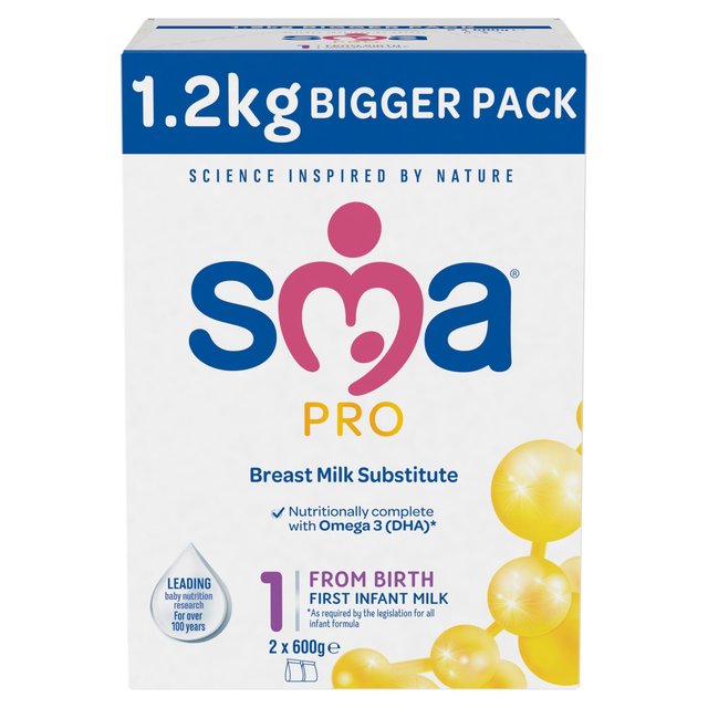 SMA PRO First Infant Baby Milk Powder 1.2kg (2x600g)   1.2kg GOODS M&S   