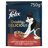 Felix Doubly Delicious Beef Chicken & Vegetables Dry Cat Food   750g GOODS M&S   