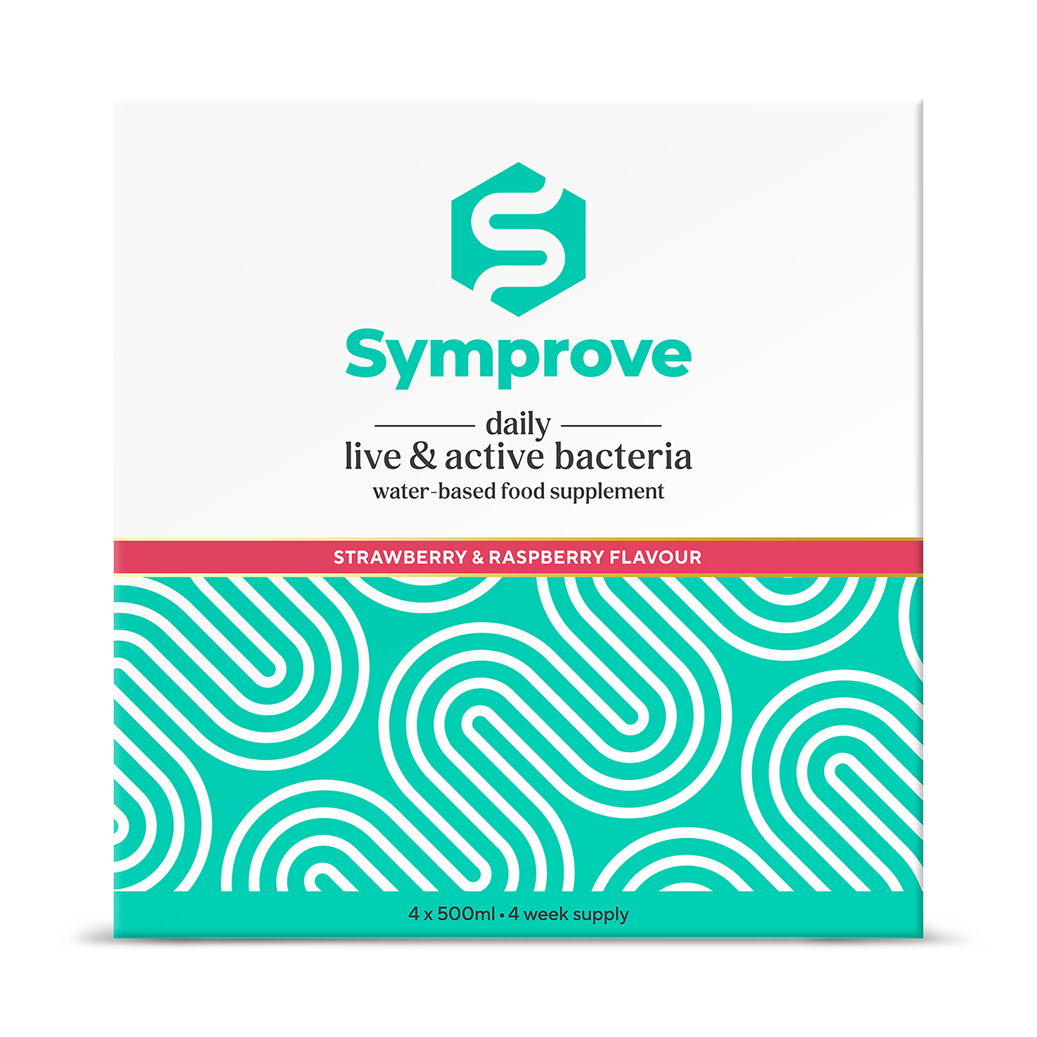 Symprove probiotic strawberry raspberry 4x500ml (British brand)