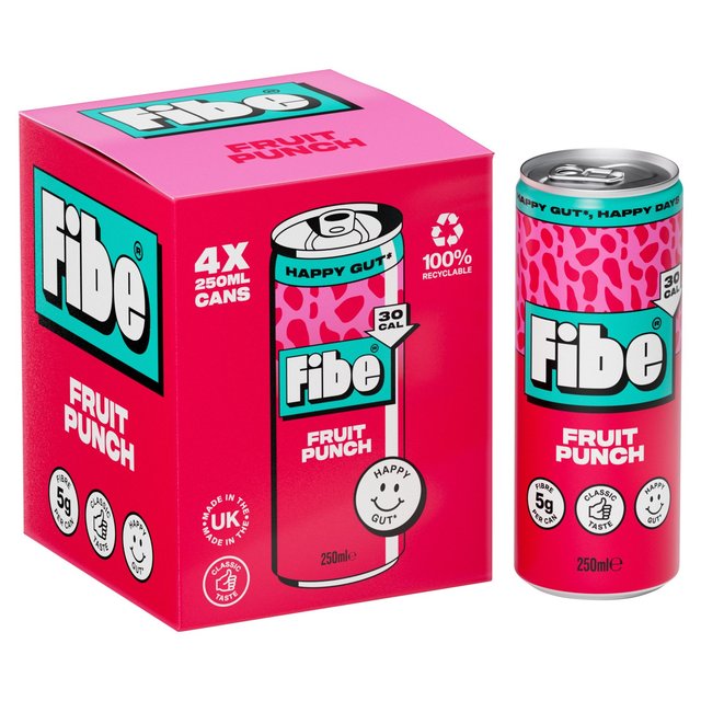 Fibe Fruit Punch 4 x 250ml   4 x 250ml GOODS M&S   