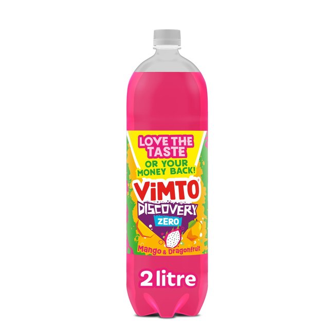 Vimto Discovery Mango & Dragon Fruit No Added Sugar Fizzy Drink   2L GOODS M&S   