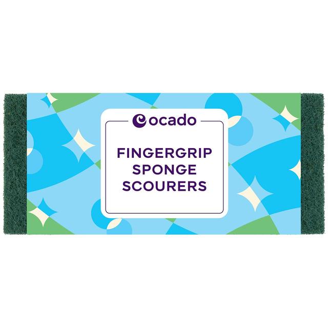 Ocado 6 Fingergrip Sponge Scourers   6 per pack GOODS M&S   