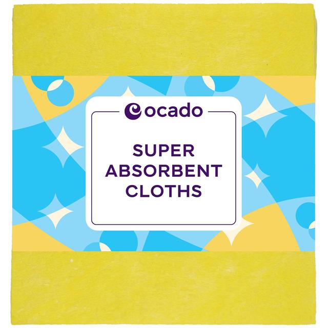 Ocado 3 Super Absorbant Cloths   3 per pack GOODS M&S   