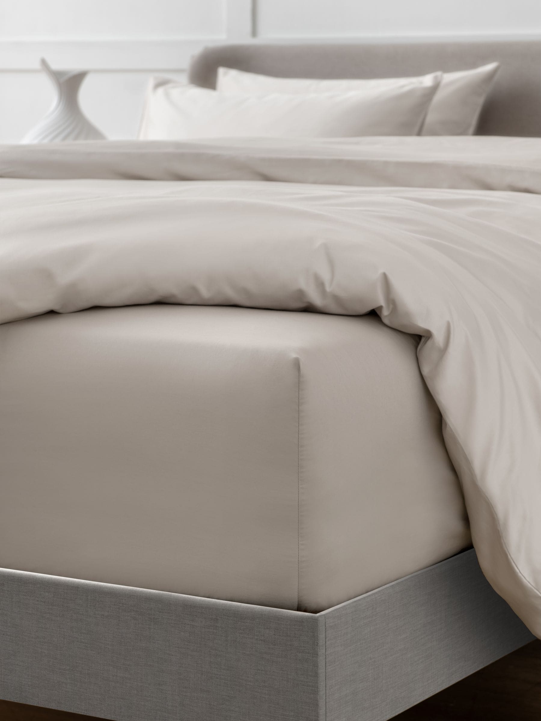 Stone Natural Collection Egyptian cotton fitted bed sheet (British brand)