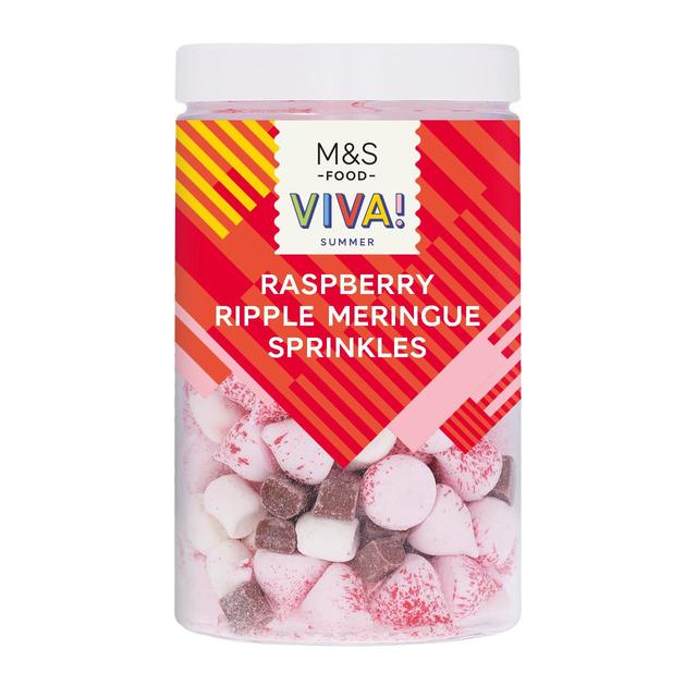 M&S Raspberry Ripple Meringue Sprinkles   70g GOODS M&S   