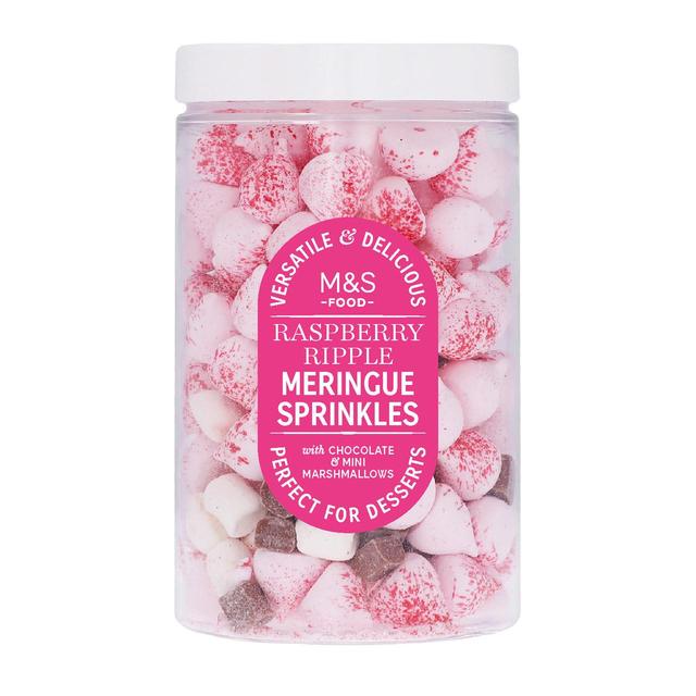 M&S Raspberry Ripple Meringue Sprinkles   70g GOODS M&S   