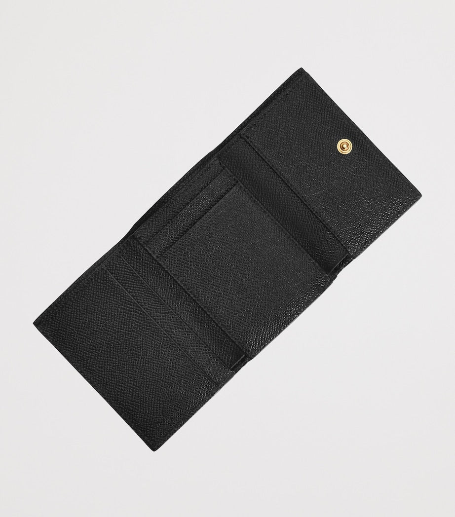 Dolce&Gabbana leather wallet with French flap and leopard print - British product