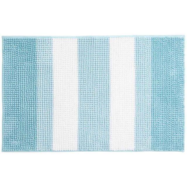 M&S Collection Bobble Striped Bath Mat Duck Egg