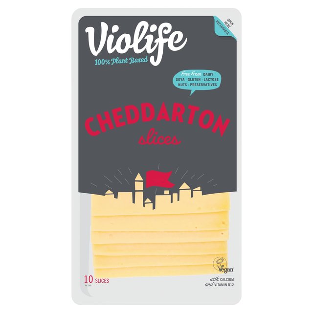 Violife Cheddarton Sliced Cheddar Cheese Alternative   150g