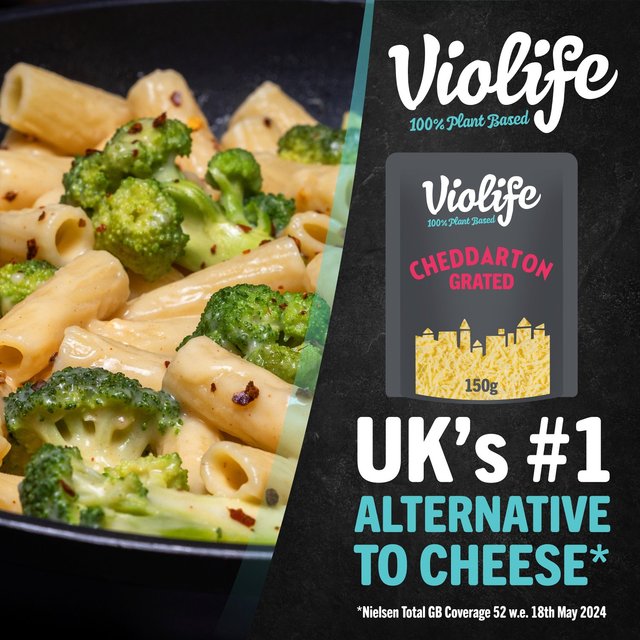 Violife Cheddarton Grated Cheddar Cheese Alternative   150g