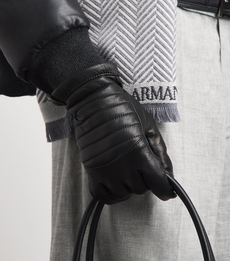 Giorgio Armani lambskin gloves cashmere lining (British brand)