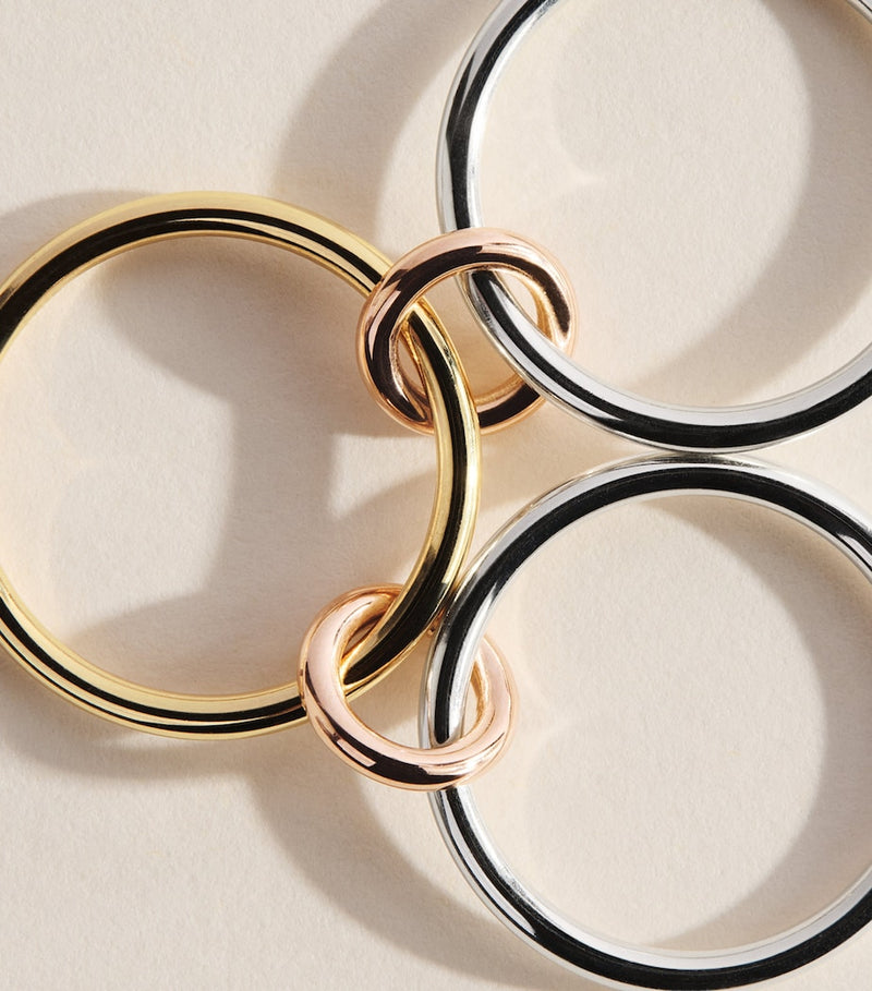 Spinelli Kilcollin Solarium ring sterling silver mixed gold (British brand)