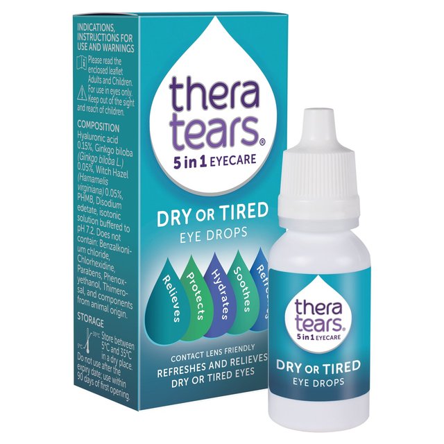 TheraTears 5 in 1 Dry or Tired Eyes Eye Drops   10ml