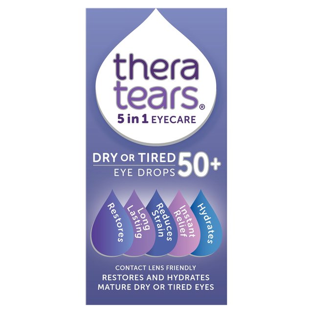 TheraTears 5 in 1 Dry or Tired 50+ Eyes Eye Drops   10ml