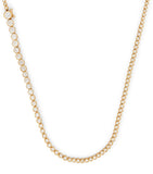 Sophie Bille Brahe yellow gold diamond tennis necklace, UK version