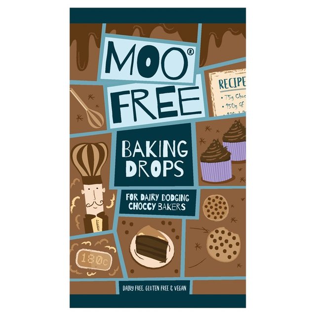 Moo Free 'Milk' Choccy Baking Drops   100g GOODS M&S   