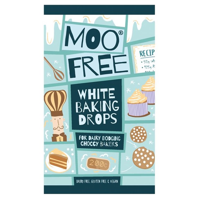 Moo Free White Baking Drops   100g