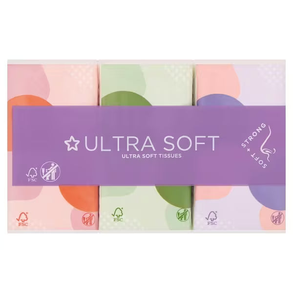Superdrug Pocket Tissues Ultra Soft 6pk (British brand)