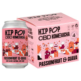 Hip Pop Passionfruit & Guava CBD Kombucha 4 x 330ml   4 x 330ml GOODS M&S   