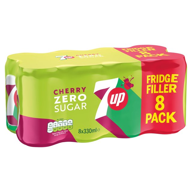 7Up Zero Cherry   8 x 330ml GOODS M&S   