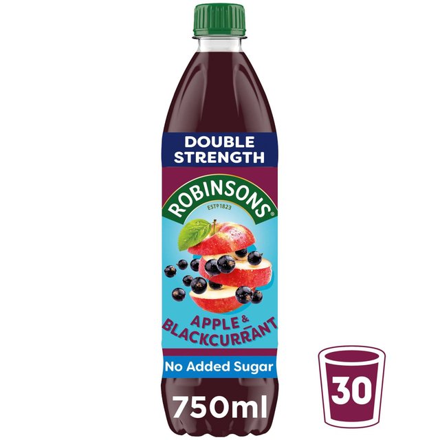 Robinsons Double Strength Apple & Blackcurrant Squash   750ml GOODS M&S   