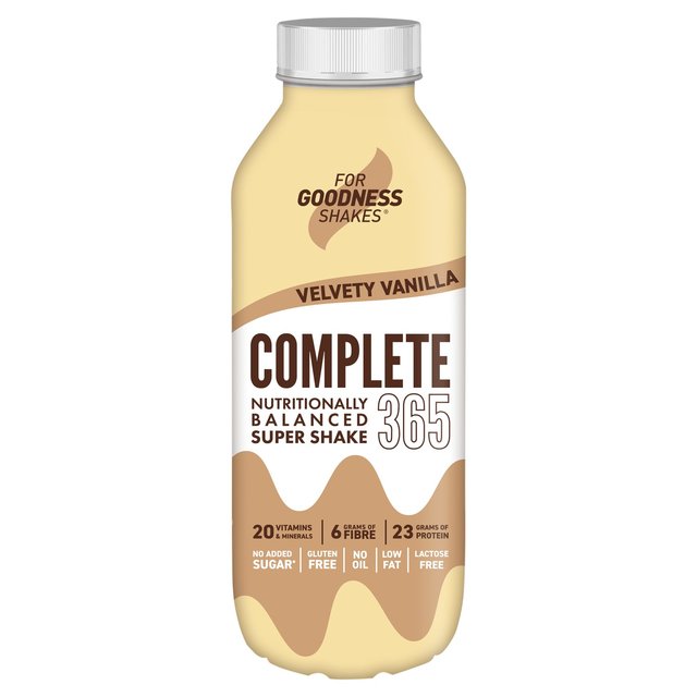 For Goodness Shakes Complete 365 Velvety Vanilla 377ml   377ml GOODS M&S   