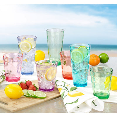 Costco UK Tritan Hammered 12 Piece Coloured Drinkware Set- Buy online at McGrocer
