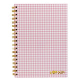 Pukka Pad - Carpe Diem B5 Spiral Hardcover Notebook Pink Check GOODS M&S   