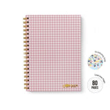 Pukka Pad - Carpe Diem B5 Spiral Hardcover Notebook Pink Check GOODS M&S   