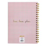 Pukka Pad - Carpe Diem B5 Spiral Hardcover Notebook Pink Check GOODS M&S   