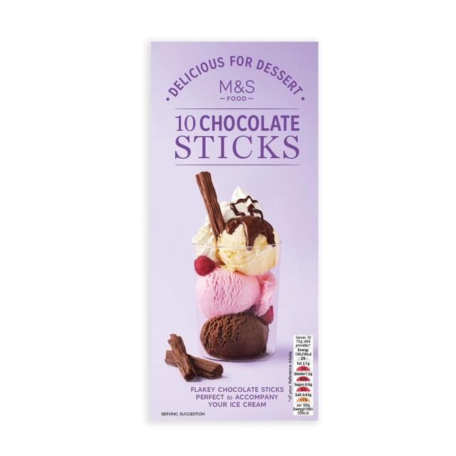 M&S 10 Chocolate Sticks   75g