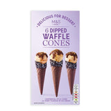 M&S VIVA 6 Dipped Waffle Cones   6 per pack GOODS M&S   