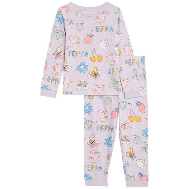 M&S Peppa Pig Pyjamas 2-7 Years Lavender GOODS M&S   