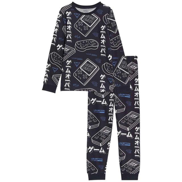 M&S Gaming Pyjamas 7-12 Years Carbon