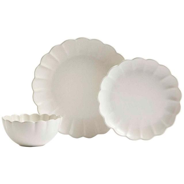 M&S 12 Piece Scallop Dinner Set  Natural   12 per pack GOODS M&S   