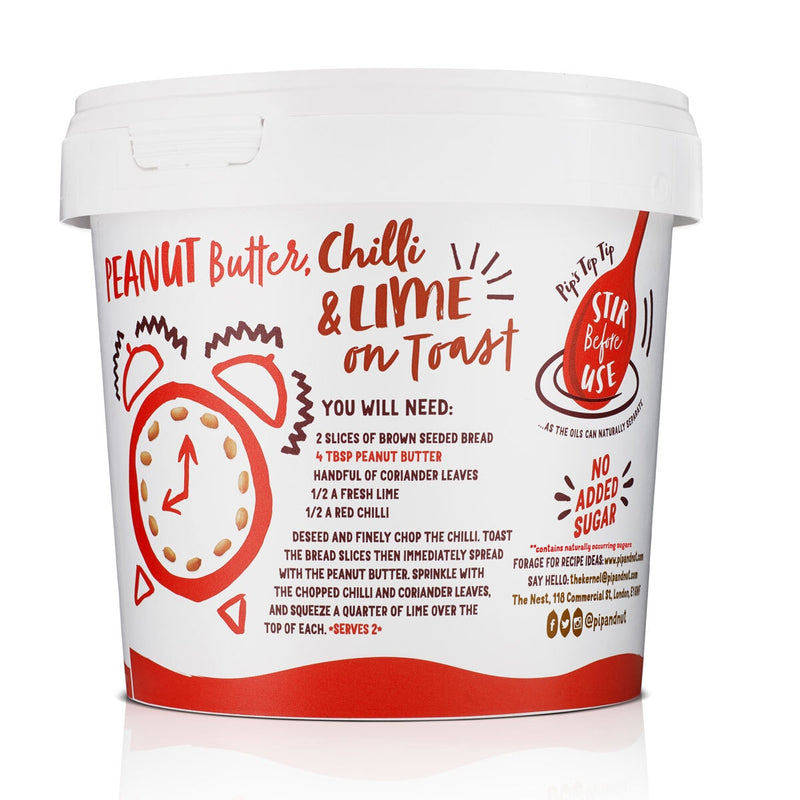 Pip & Nut crunchy peanut butter with hi-oleic peanuts 1kg, imported from the UK