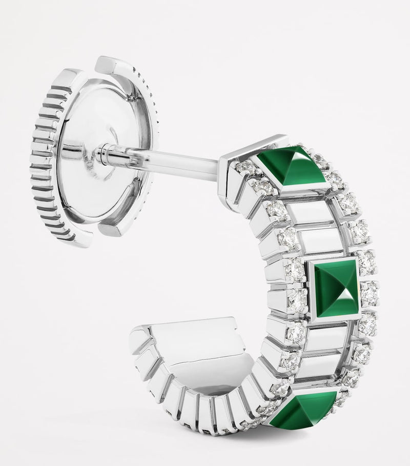 MARLI New York life hoop earrings with agate diamonds (British brand)